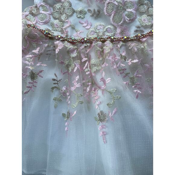 RARE EDITIONS, SIZE 6-9 MONTHS WHITE EMBELLISHED DRESS, 2PC - Picture 9 of 9